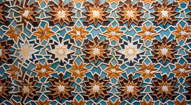 padrão de azulejos geométricos islâmicos árabes IA generativa