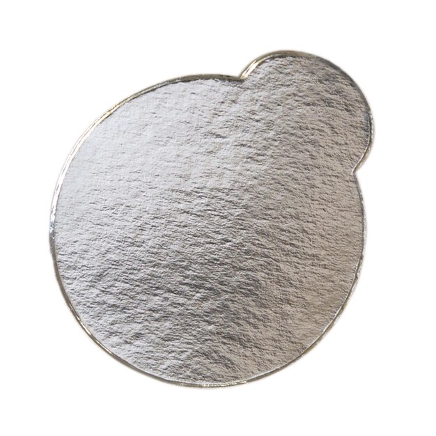 Padrão de bandeja de prata redonda isolado sobre fundo branco