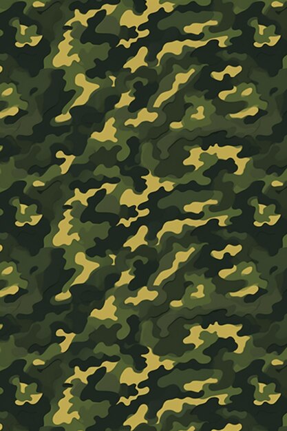 padrão de camuflagem com um fundo verde generativo ai