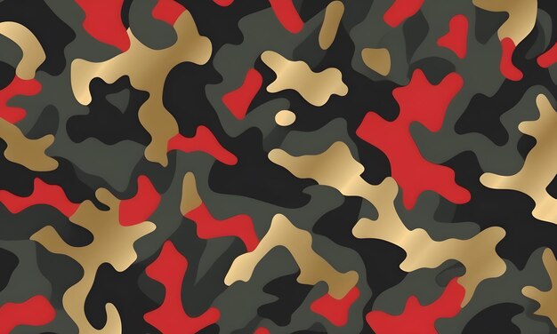 Padrão de camuflagem Cores militares Estilo vetorial Camo fundo gráfico Design de arte de parede do exército