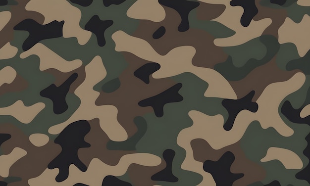 Padrão de camuflagem florestal Cores militares Estilo vetorial Camo fundo gráfico Design de arte de parede do exército