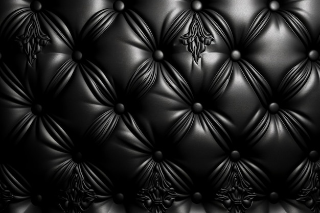 Padrão de couro preto Elegance Generative Ai