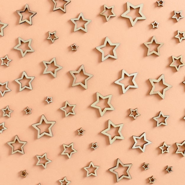Foto padrão de espaços em branco de estrelas para decorações de natal