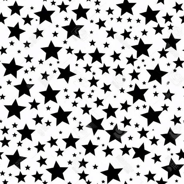 Foto padrão de estrelas pretas e brancas fundo foto de estoque generativo ai