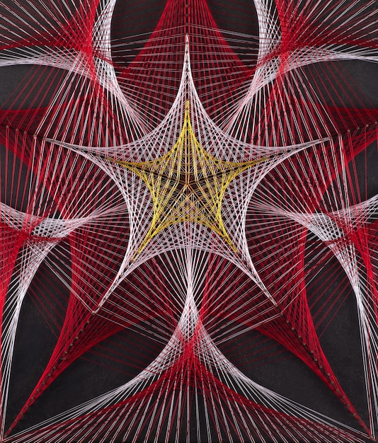 padrão de fantasia geométrica abstrata de fios coloridos
