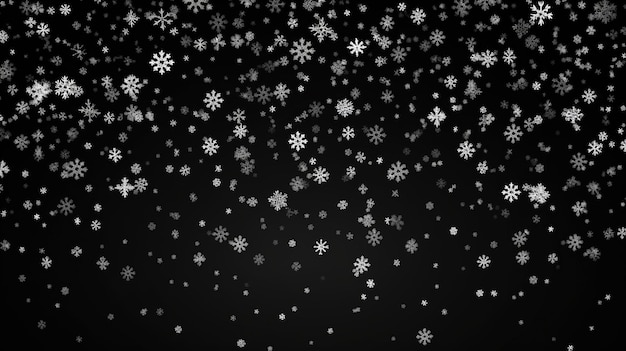 Padrão de floco de neve abstrato em fundo escuro tema de invernoxA