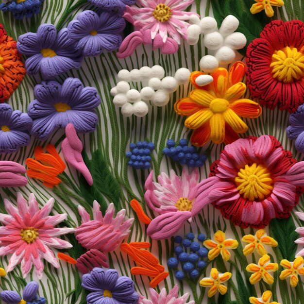 Padrão de flores de arte