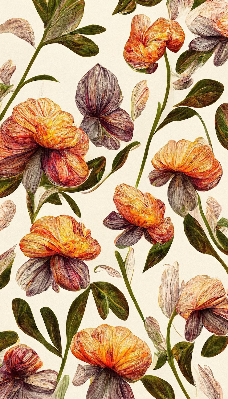 Foto padrão de flores flores pétalas ornamento arte design natureza ilustração estampa floral papel de parede vintage