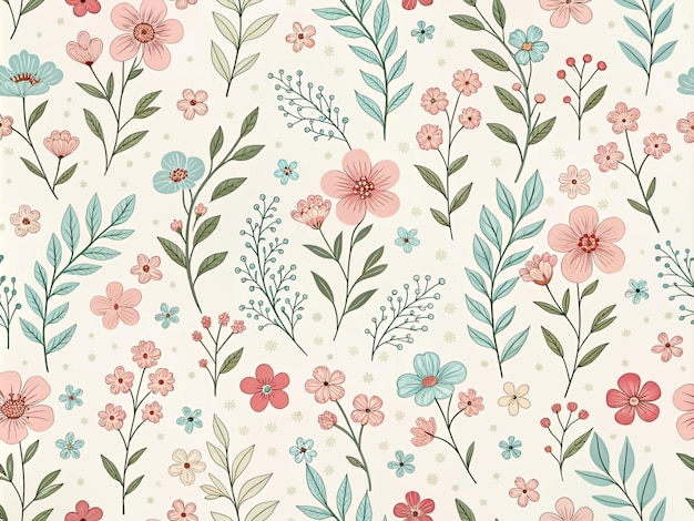 padrão de flores sem costura para papel de tecido e cortina