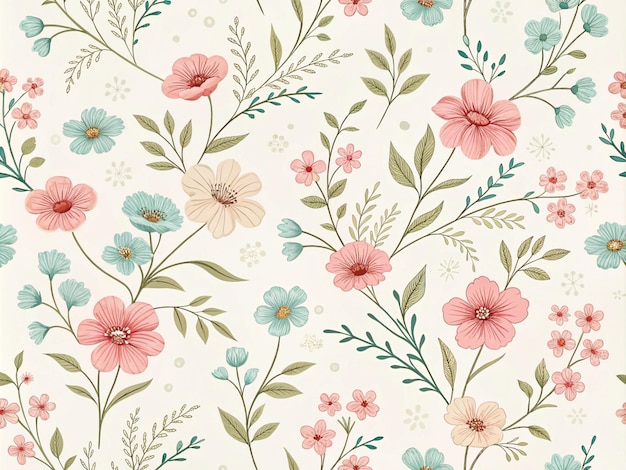 padrão de flores sem costura para papel de tecido e cortina