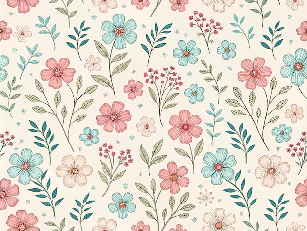 padrão de flores sem costura para papel de tecido e cortina