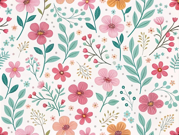padrão de flores sem costura para papel de tecido e cortina