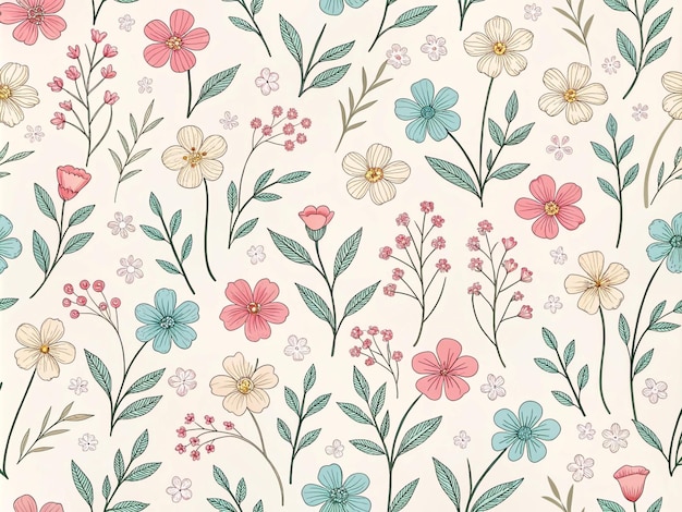 padrão de flores sem costura para papel de tecido e cortina