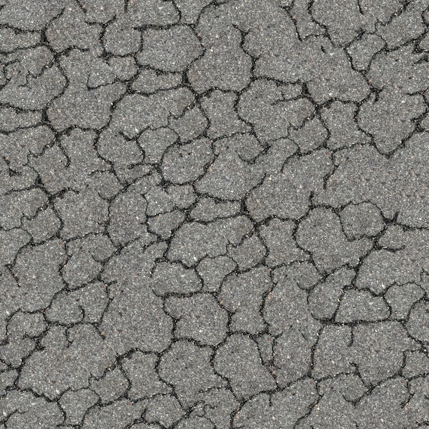 Padrão de fundo cinza de estrada de textura de asfalto sem costura com detalhes detalhados