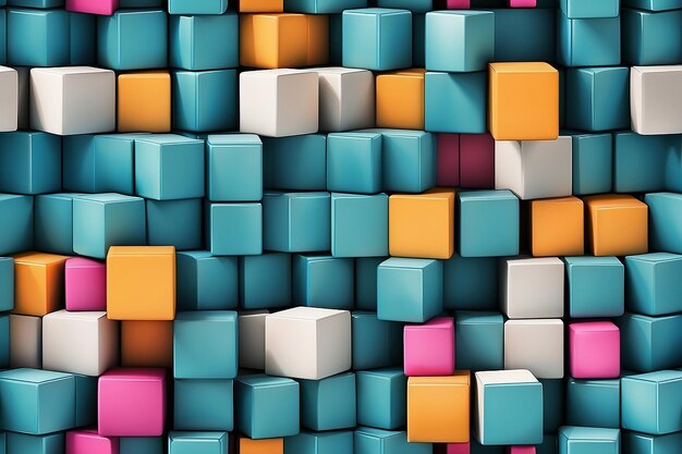 Foto padrão de fundo de caixas de cubos sem costura
