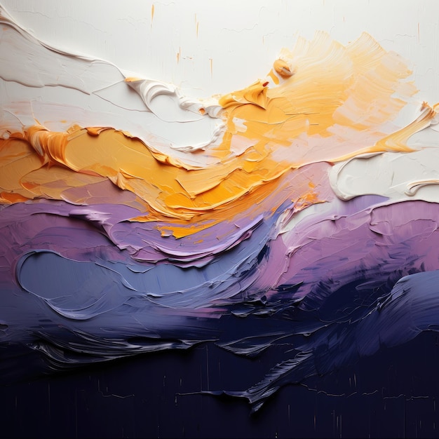 padrão de fundo de ondas abstratas desing pincel de óleo pintura colorido fechar macro