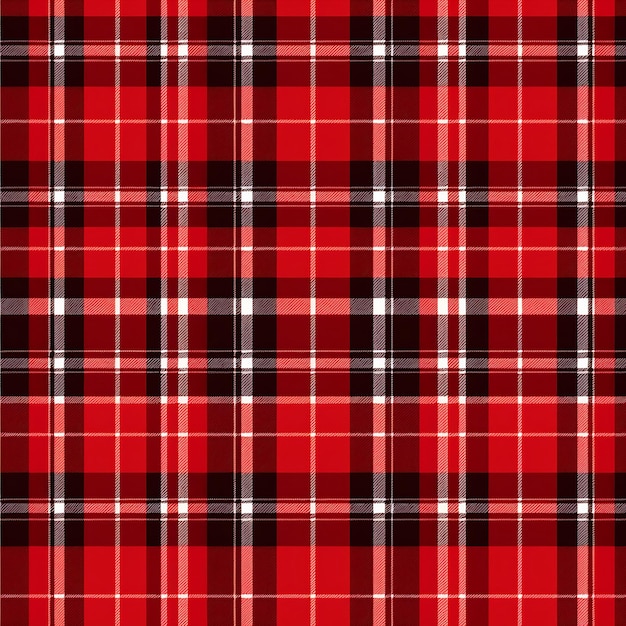 Foto padrão de fundo de tartan vermelho e preto e padrão sem costura de tartan vermelha e preta