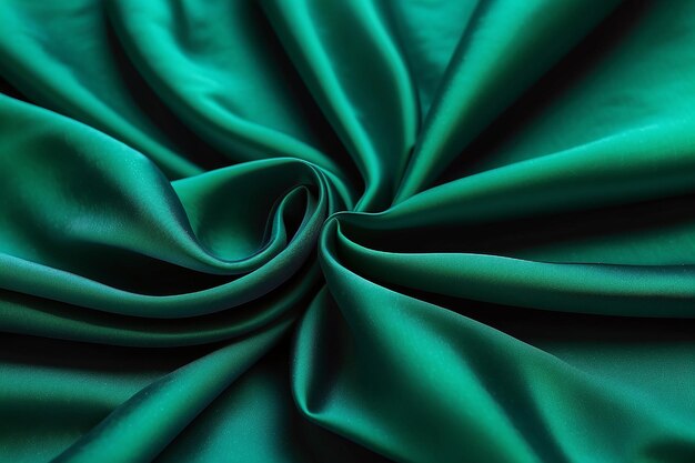 padrão de fundo de textura textura de tecido de seda verde belo tecido de seda macia verde esmeralda