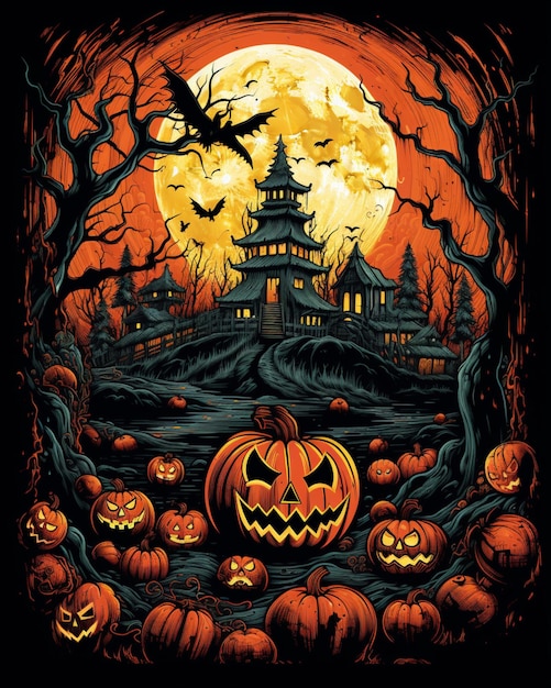 Padrão de fundo do Halloween assustador