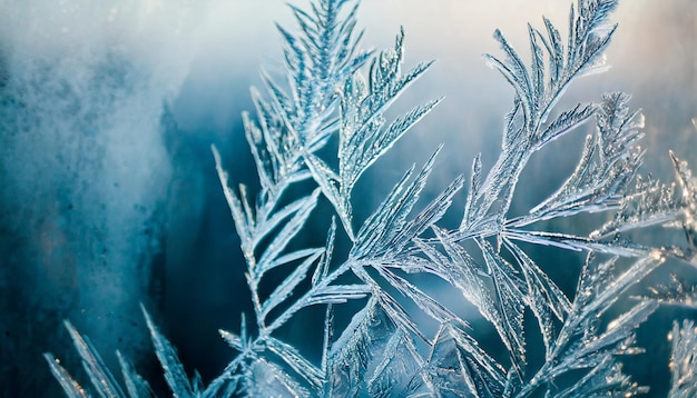 padrão de geada de inverno em vidro um país das maravilhas congelado de cristais de gelo delicados criando um hipnotizante