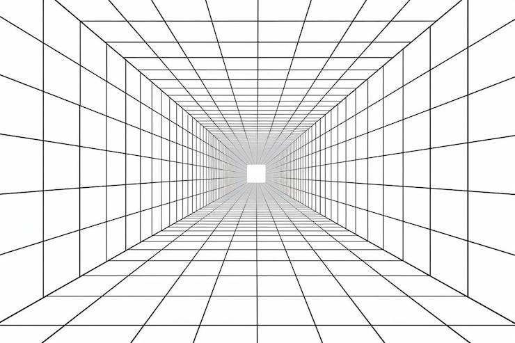 Foto padrão de grade em perspectiva
