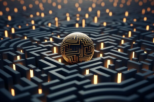 Padrão de labirinto em estilo moderno