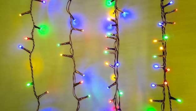 Padrão de luzes de várias cores de natal - para decoração de fundo