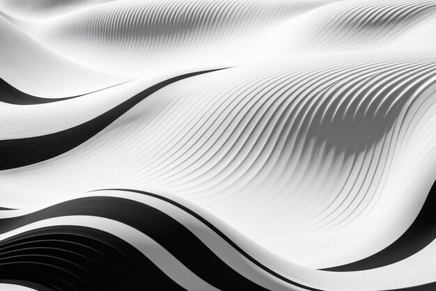 padrão de meio-tom ondas fundo branco artístico monocromático preto e branco cores abstrato
