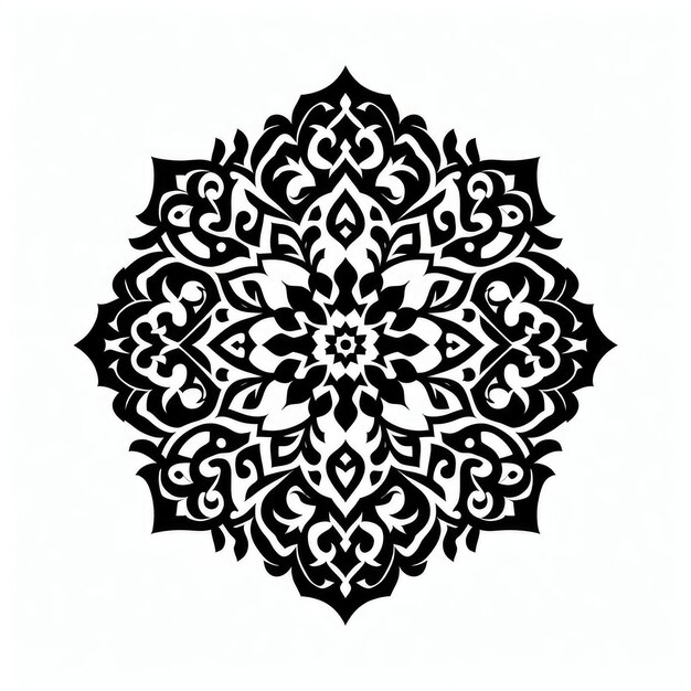 Foto padrão de motivos árabes isolados em fundo branco