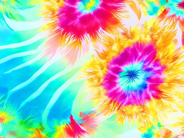 Padrão de olhos amarrados visualmente deslumbrante para um papel de parede de tema de verão Use uma paleta de cores vibrantes