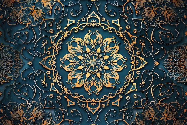 padrão de ornamento digital de ramadã textura de fundo