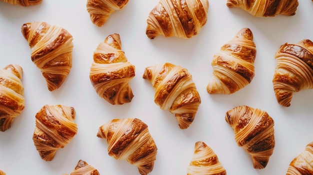 Padrão de pano de fundo de croissants