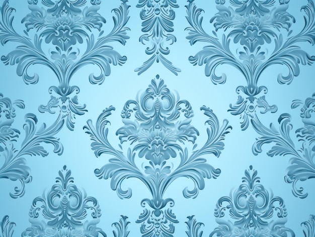 Padrão de papel de parede Damask Sky Blue ar 43 v 52 Job ID 02f35b132df34bbd90fe0aefde5a07a3