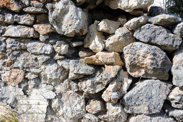 Padrão de parede de tijolos antigos Parede de pedra medieval Textura de fundo