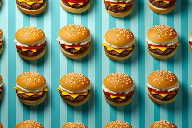 Foto padrão de renascimento de hambúrgueres nostalgia de fundo