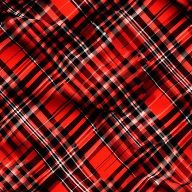 Padrão de tartan vermelho com fundo preto