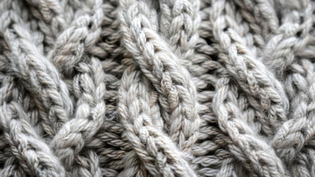 Foto padrão de tecido tricotado cinzento texturizado