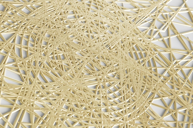padrão de teia de aranha de tubos finos de cor pastel em um fundo branco. renderização 3D. ilustração 3D