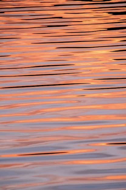 Padrão de textura de água ao pôr do sol no Oceano Atlântico