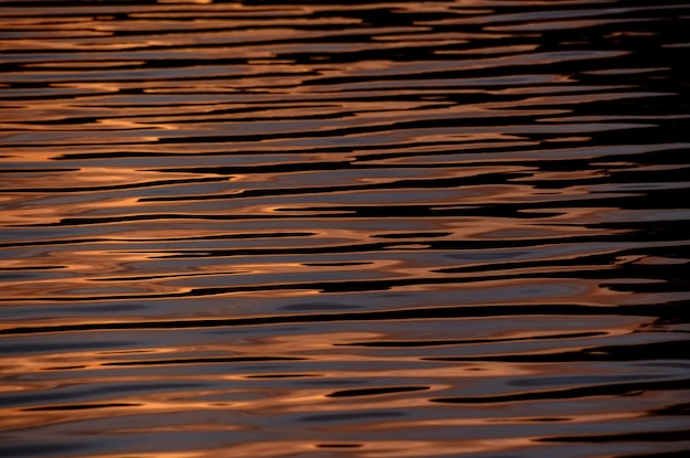 Padrão de textura de água ao pôr do sol no Oceano Atlântico