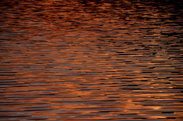 Padrão de textura de água ao pôr do sol no Oceano Atlântico