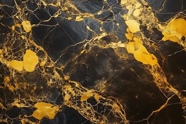 Padrão de textura luxuosa em mármore dourado generativo por Ai