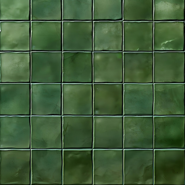 Foto padrão de textura perfeita de azulejos verdes