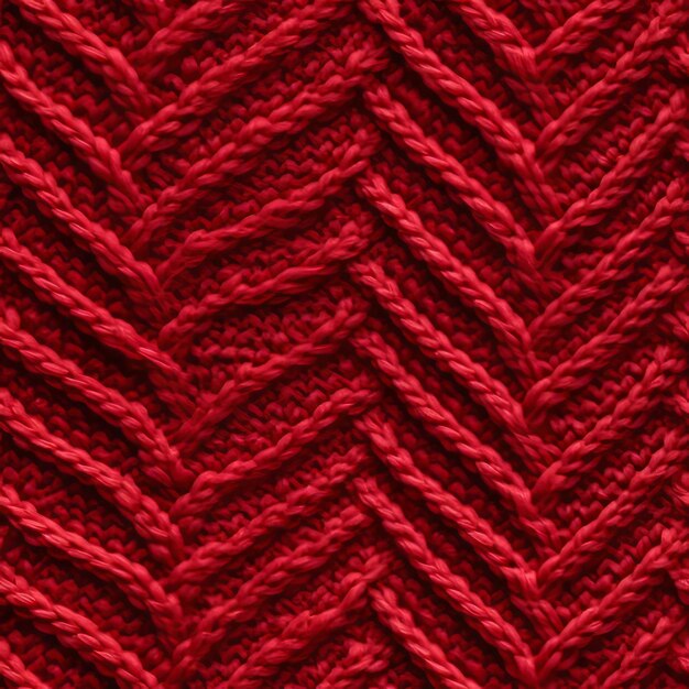 Padrão de tricô vermelho de tecido de fio em 32k Uhd