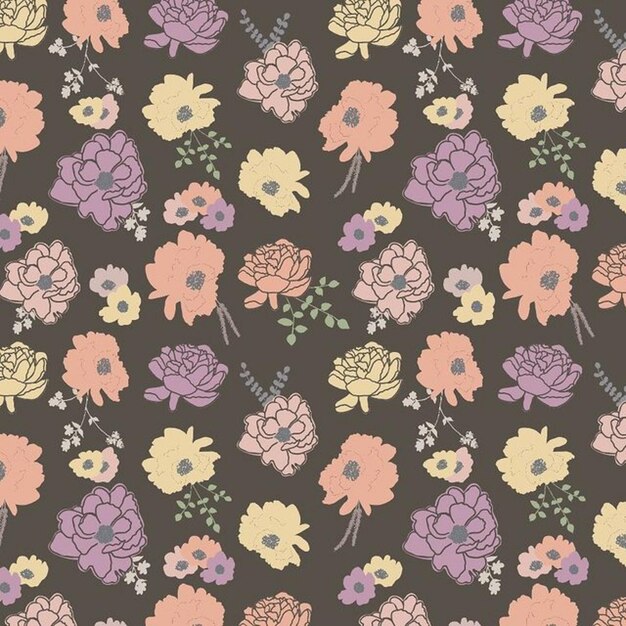 padrão desenho floral ilustração de tecido têxtil de flor étnica