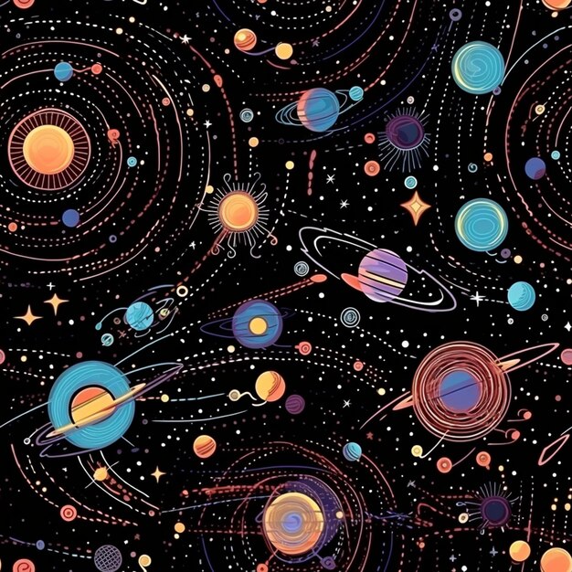 Foto padrão do sistema de planetas