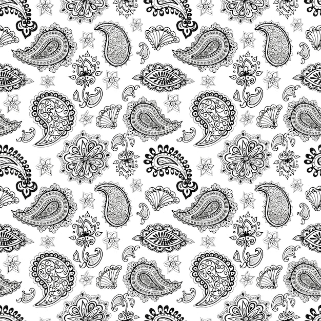 padrão estampado folk patern ilustração gráfica perfeita desenhado à mão