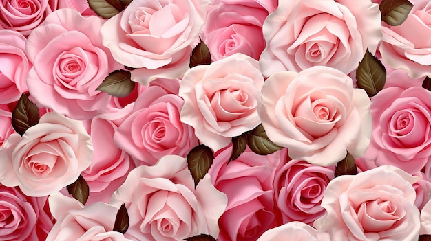 Padrão floral com vetor pink_roses profundo