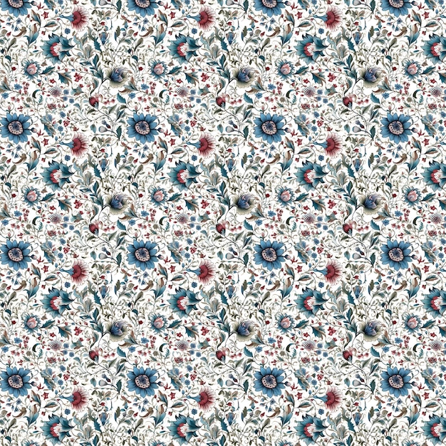 Padrão floral perfeito com uma flor em fundo colorido