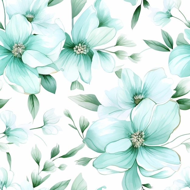 Padrão floral sem costura fundo floral azulejos ornamentais